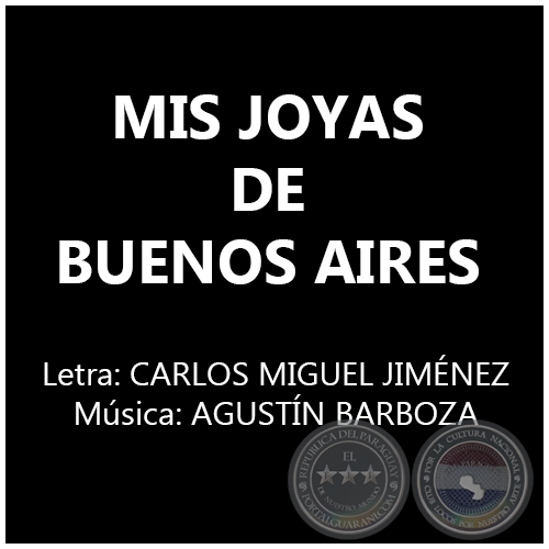 MIS JOYAS DE BUENOS AIRES - AGUSTÍN BARBOZA